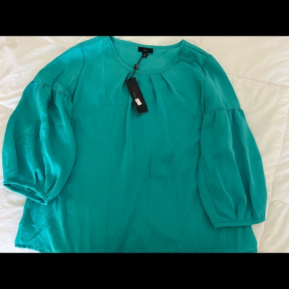 New Talbots balloon sleeve top womens size 4p - Picture 2 of 3